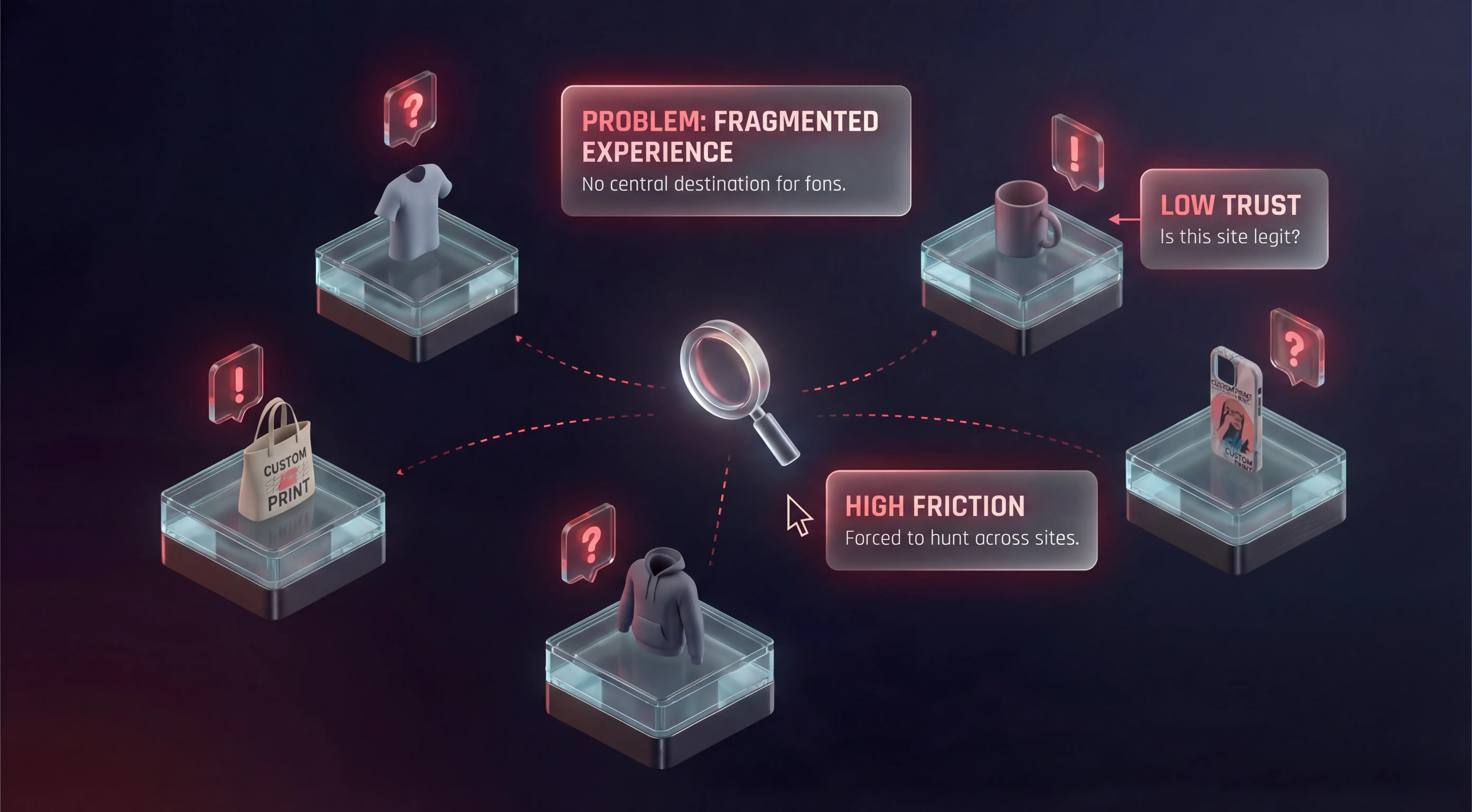 BUYING MERCH SHOULDN'T FEEL LIKE A SCAVENGER HUNT.